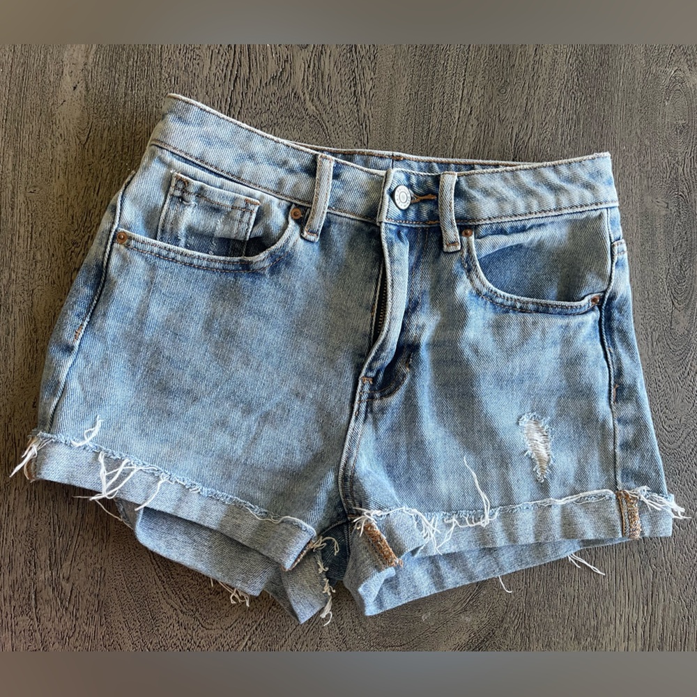 Pacsun Distressed “Mom Jean” Denim Shorts